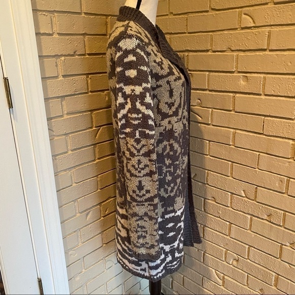 THE BUCKLE BKE BOUTIQUE Women's Medium M Taupe Wool Mohair Long Cardigan Sweater - Picture 2 of 7